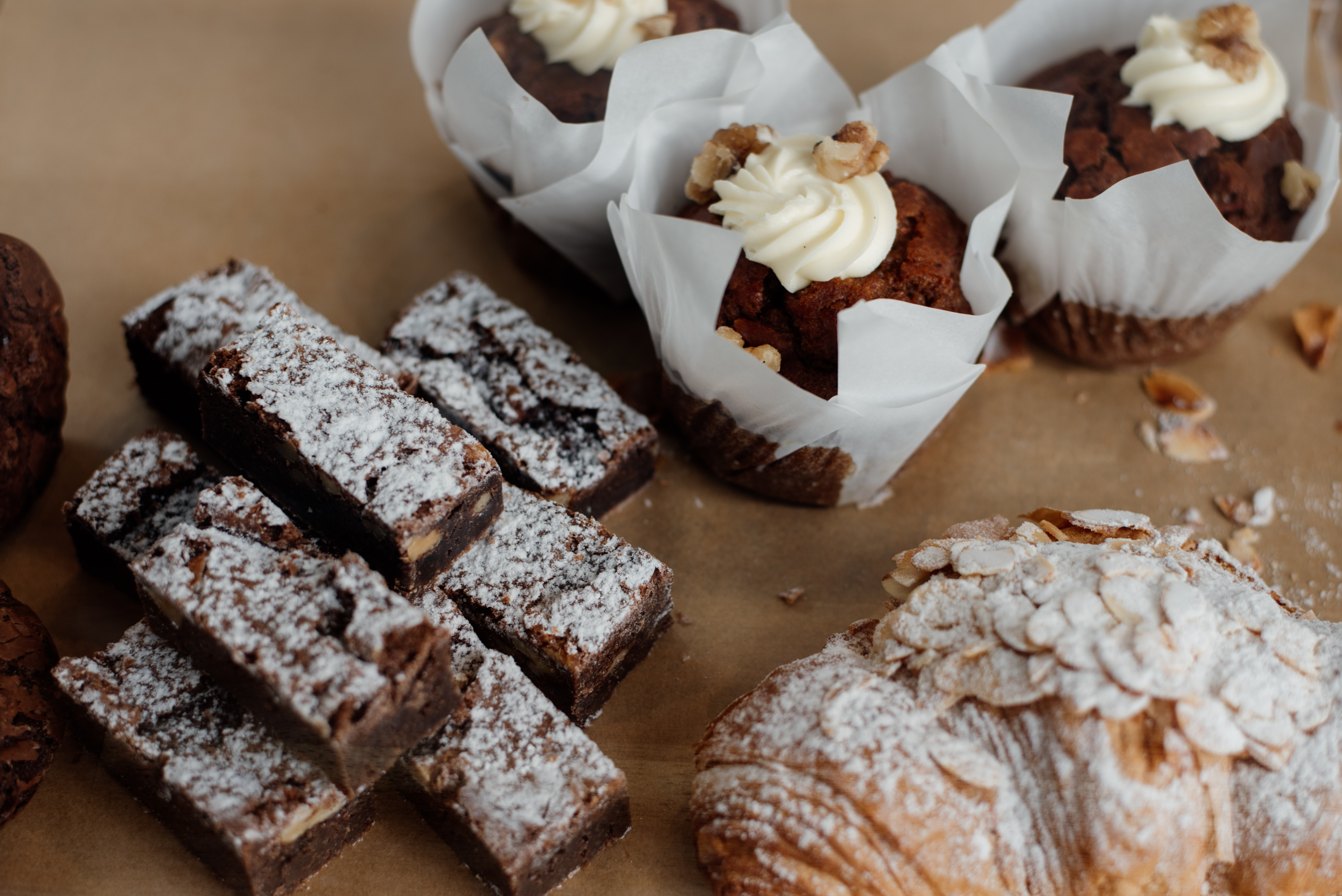 Fresh pastries and brownies from Jean-Pierre Artisan Bakery