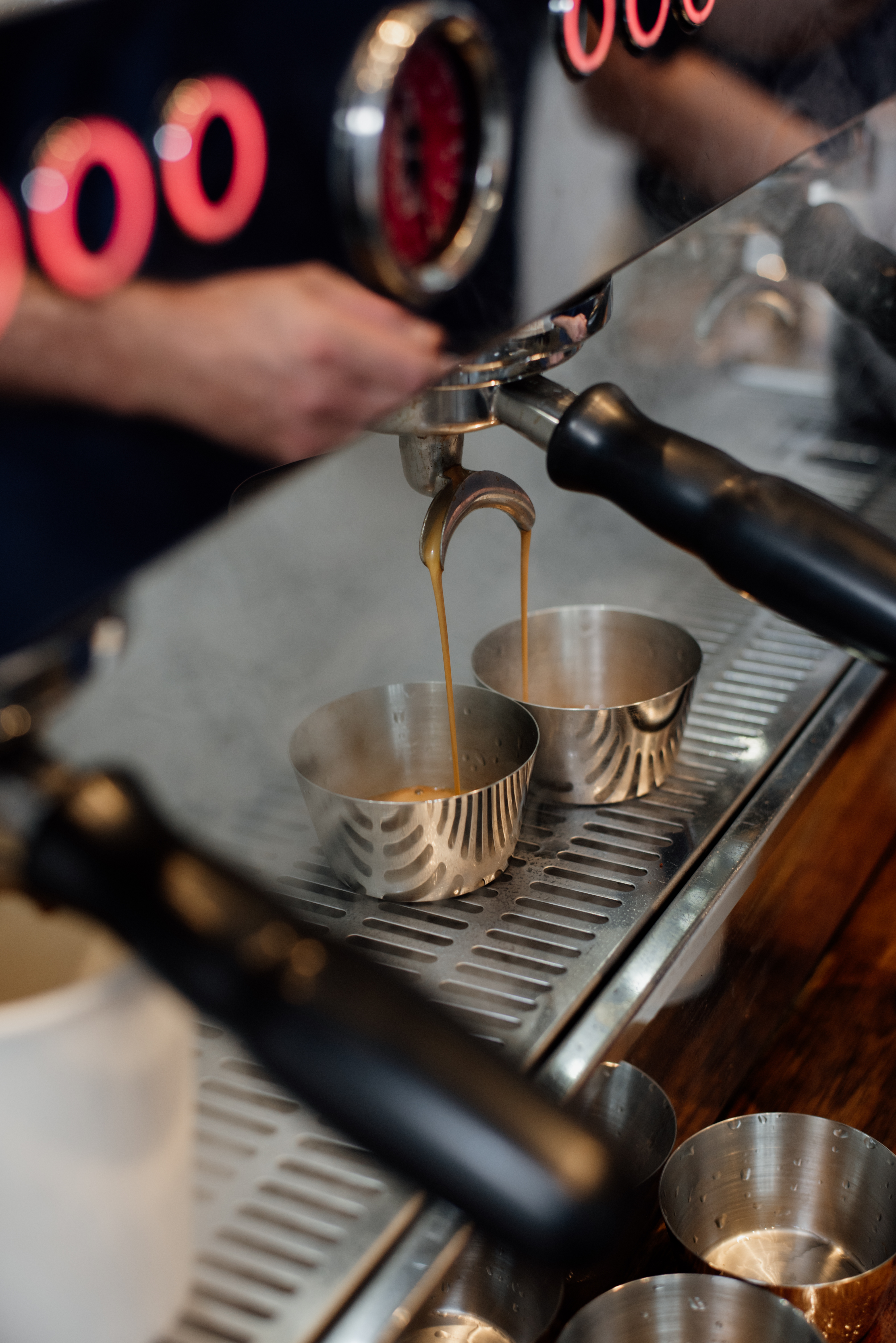 Specialty espresso extraction at Boxboy Coffee Townsville