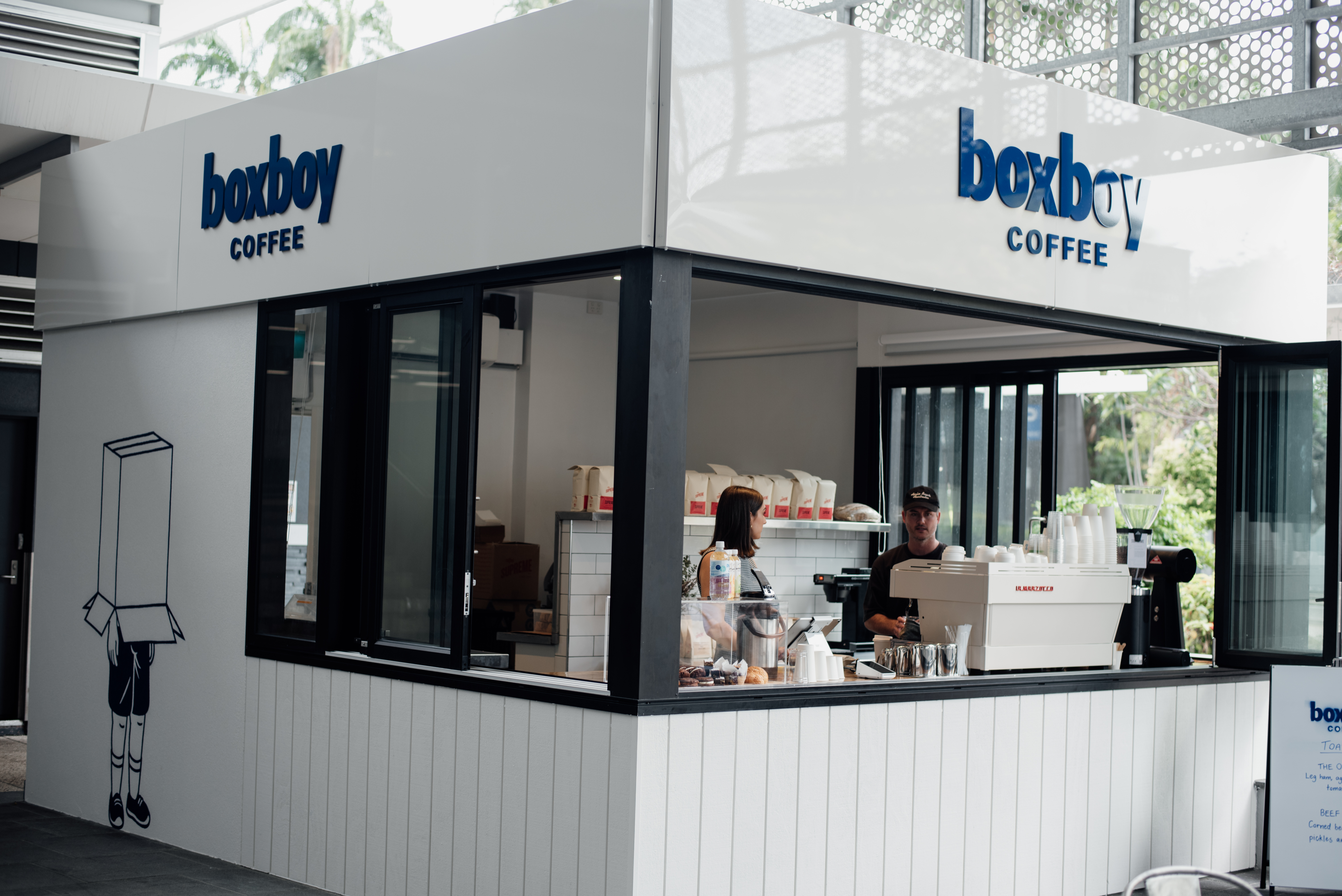 Boxboy Coffee shop exterior on Sturt Street, Townsville City